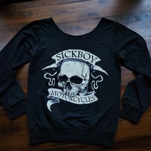 Sick Boy Motorcycles Sweatshirt Top Small